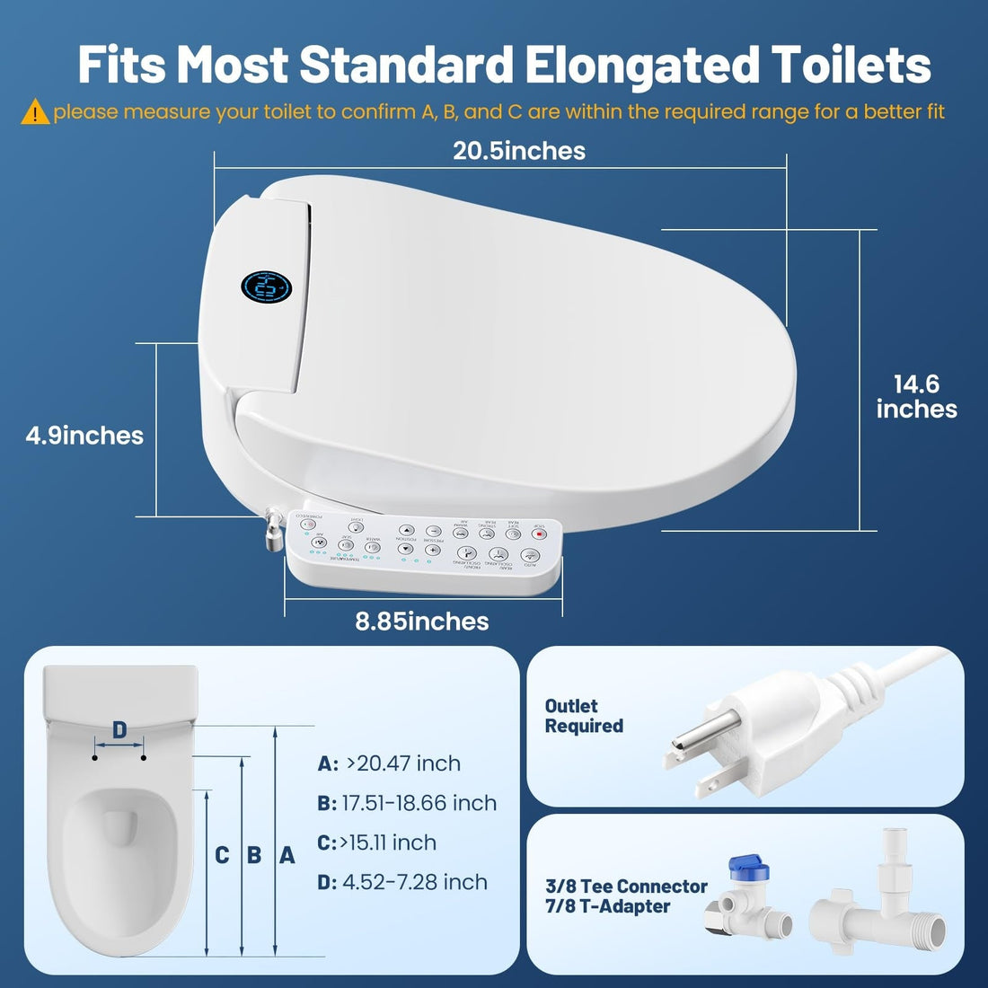 Series A Smart Bidet (Side Control)