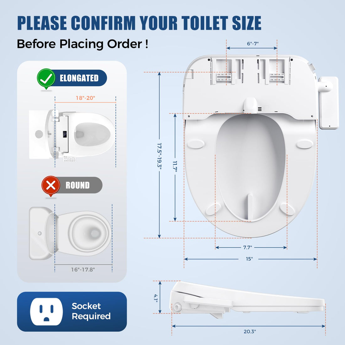 Series B Smart Bidet (Side Control)
